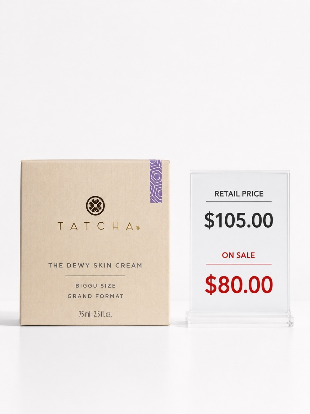 Tatcha Dewy Skin Cream - Beige with Purple Accent